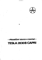 Tesla 2830b - Navod k udrzbe 